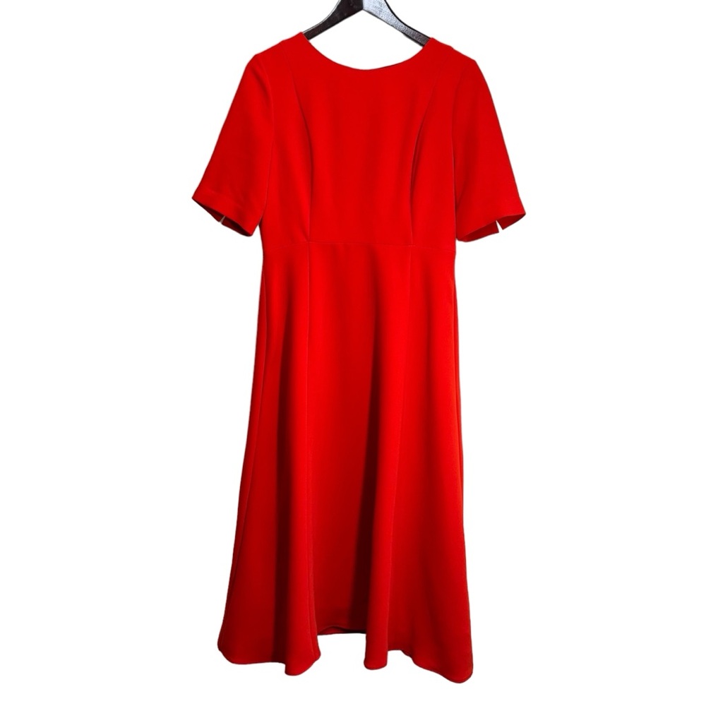 L. K. Bennett Red Cayla Midi Dress Size 10